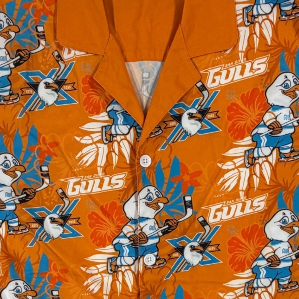 Size XL San Diego Gulls Hockey Button Down Shirt Mens XL Excellent